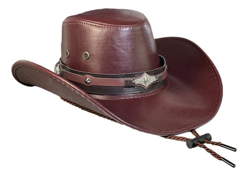 Sombrero De Vaquero Con Correa Ajustable Para La Barbilla,