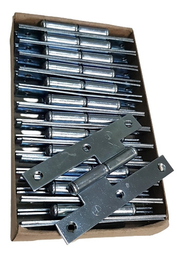 25 Bisagras Pomela Puerta Derecha Carpintero 110mm Zincada