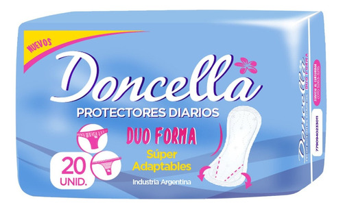 Doncella Protector Diario Pocket Duo Forma Adaptable 20un