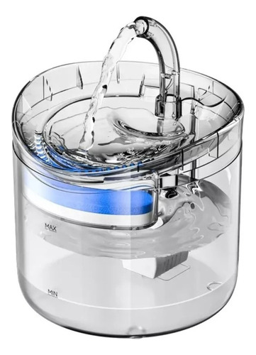 Bebedero Con Fuente Agua Eléctrico Para Perros Y Gatos Color Blanco