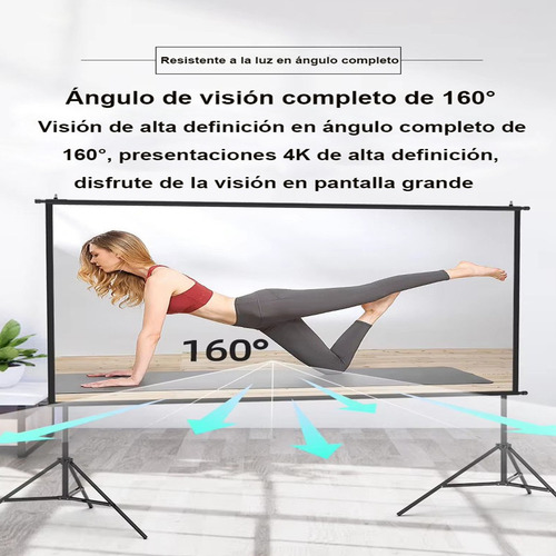 Pantalla De Proyección Exterior De 100 Pulgadas Con Soporte