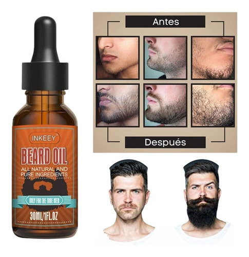 Serum Tónico Crecimiento Potenciador Barba Aceite Natural F Fragancia No Aplica