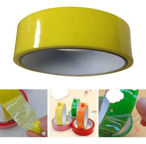 6 Fita Rolante De Bola Pegajosa Colorida Acessórios Amarelo
