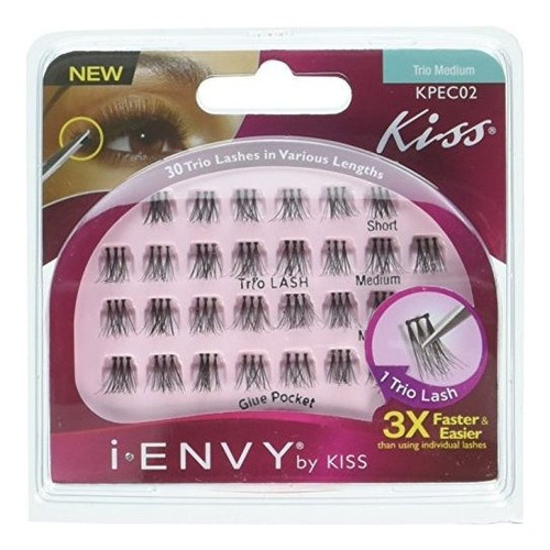 Pestañas Postizas - Kiss I Envy Trio Medium 30 Trio Lashes (