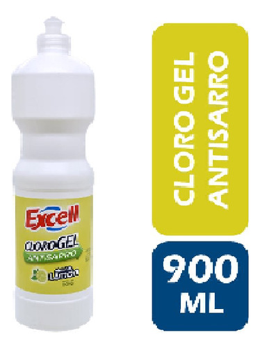 Cloro Gel Antisarro Limon Excell 900cc(2uni)super