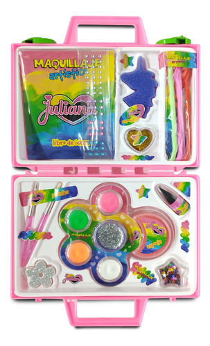 Imagen 4 de 4 de Juliana Maquillaje Artístico Valija Chica Color Rosa