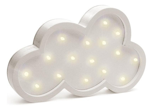 Led De Madeira Nuvem Branco C/1 Un Pedacinho Do Céu 29001863