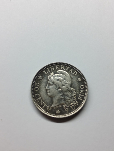 Argentina Moneda Plata 20 Centavos Patacón 1882 (Usado)