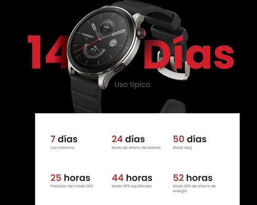 Imagen 5 de 7 de Smartband Amazfit GTR 4 Sport 1.43", malla superspeed black y bisel plateado