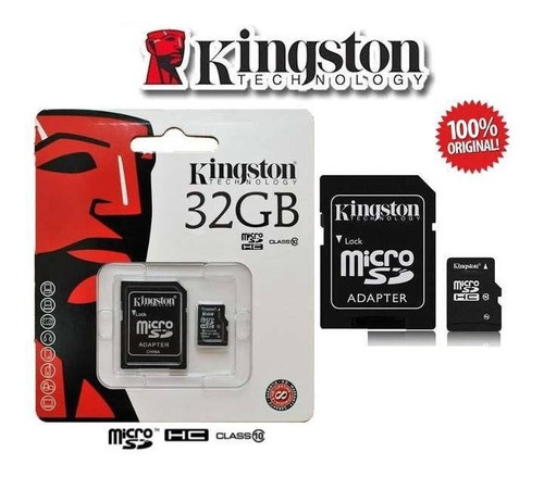 Tarjeta Micro Sd 32gb Clase 10-2 En 1 Adaptador Sd .kingston