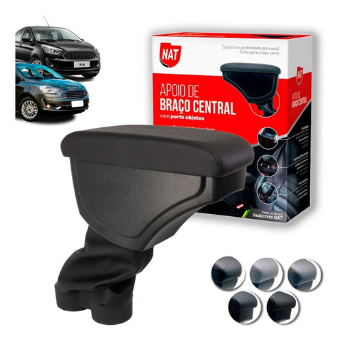 Encosto Apoio De Braço Ford Ka E Ka+ Ano 2015 Até 2021 Couro
