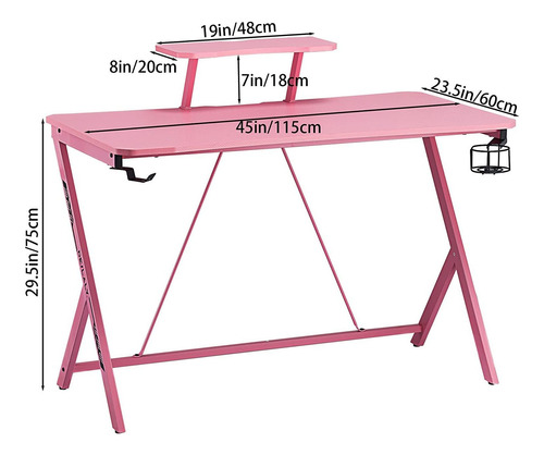 Escritorio Para Juegos De 45 Pulgadas, Mesa Para Comput...
