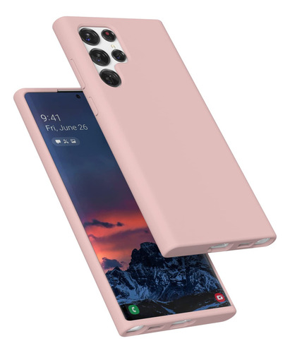 Funda Para Galaxy S22 Ultra 5g Rosa Sand 6.8 PuLG Liquid Sil