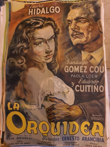 1 Antiguo Afiche De Cine Original- La Orquidea 518