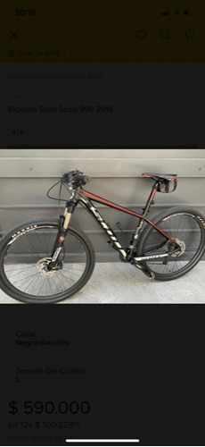 Bicicleta Scott Scale 990  Talle M