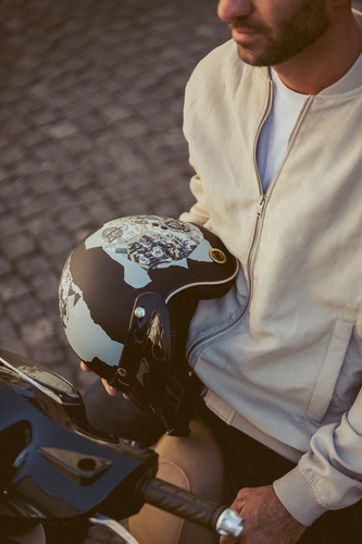 Casco Moto Abierto Vertigo Vintage Scrash. Gravedad X