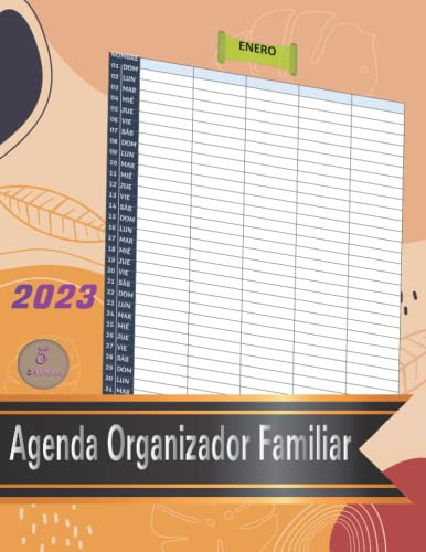 Agenda Organizador Familiar 2023: Calendario Mensual Planifi