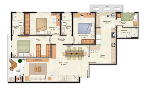 Imagem 18 de 19 de Apartamento À Venda No Bairro Coqueiros - Florianópolis/sc - O-25480-42035