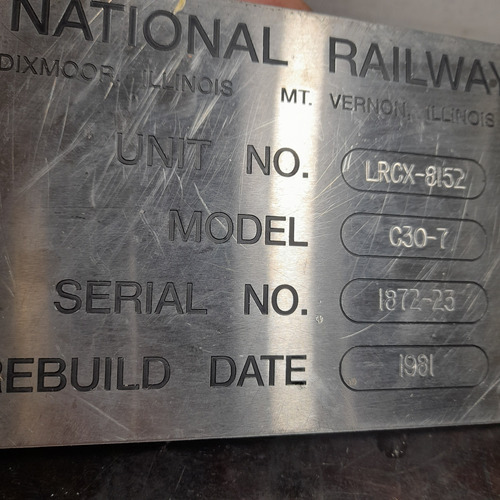 Imagem 2 de 9 de Locomotiva Placa De Construção Nre C30-7 Antiga Original