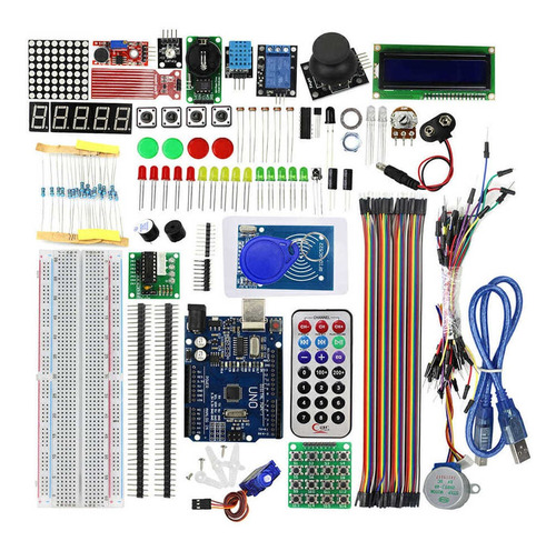 Imagen 2 de 2 de Kit Arduino Uno R3 Compatible Robotica Muy Completo 44 Items