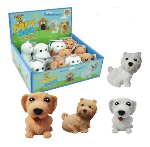 Display 12 Brinquedos Anti Stress Dog Fofy Cachorros