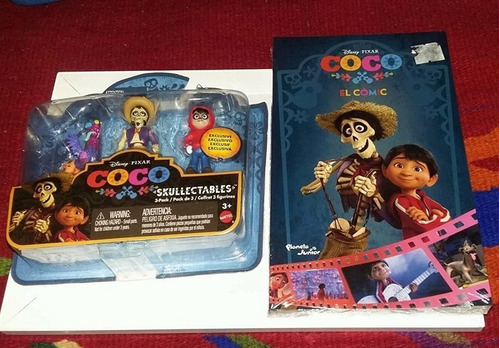 Coco 3 Pack Pixar Disney + Libro Comic Coco A Todo Color 
