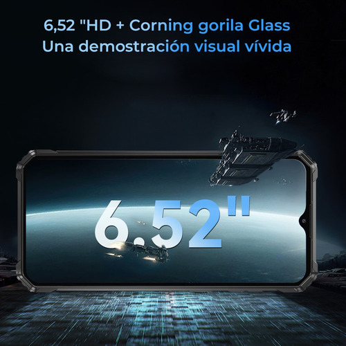 Oukitel Oukitel Telefonos Celulares Wp36 Dual Sim 16gb+128gb/1tb Rom 10600 Mah 128db Loudspeaker 6.52in Hd+ Smartphone Nfc/nfc/gps/face Id Negro