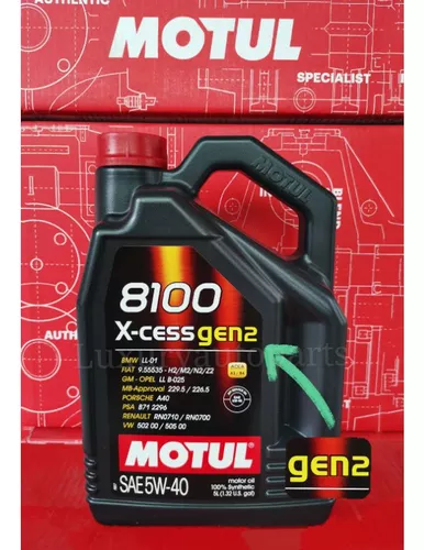 Aceite Motul 8100 Xcess 5w40 X5l