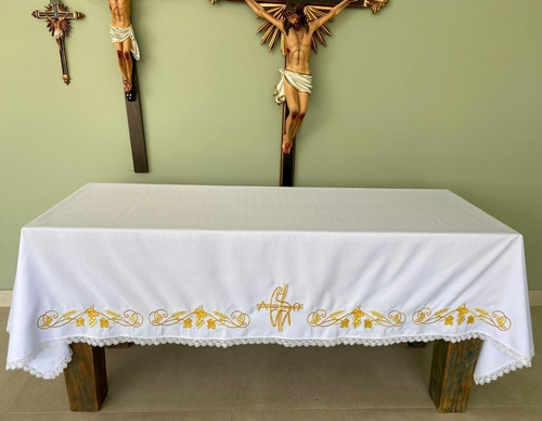 Toalha De Altar Para Igreja Católica 2,50m X 1,50m Cordeiro