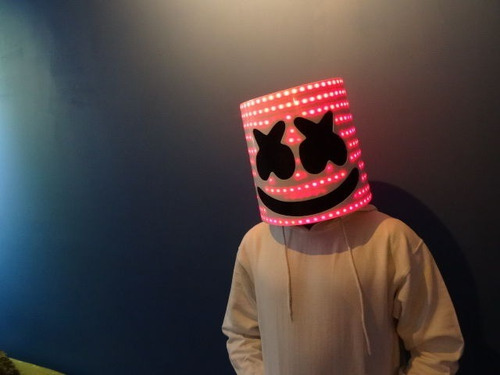 Leds Casco Mascara Marshmello V.2 600 Leds Rgb Envio Gratis