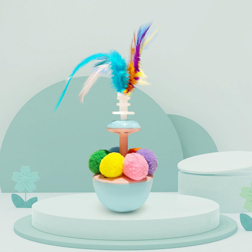 Juguete Interactivo Para Gatos Con Forma De Vaso De Plumas,