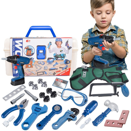 Caja Taladro Niños Accesorios