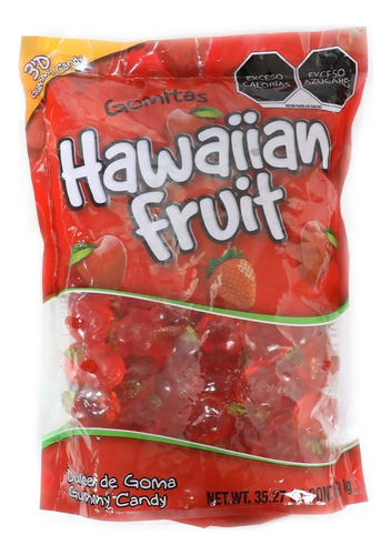 Gomitas Hawaiian Fruit Dulce Mexicano Gummy 3d Color Fresa