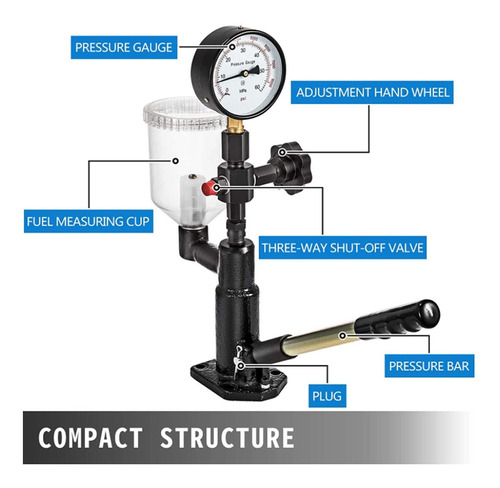 Fuel Injector Nozzle Validator Tester 8000psi Dual Scale