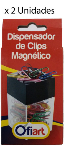 2 Porta Clip Magnético Dispensador Marca Ofiart (pack De 2)
