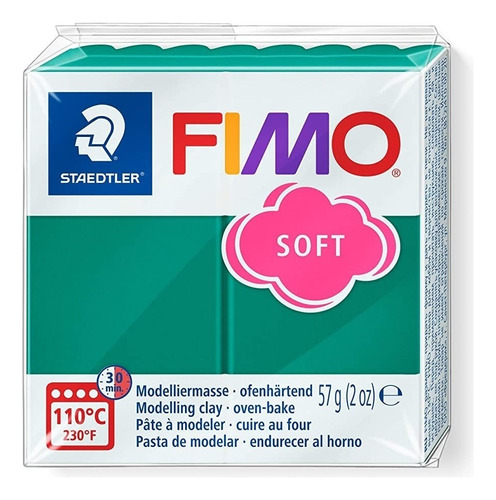 Fimo Soft Masa Moldeable Arcilla Polimerica X 56 Gramos Color 56 Esmeralda