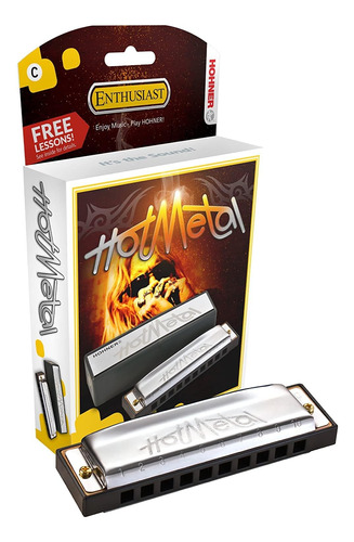 Hohner Harmonica 572bx Hot Metal Harmonica, Clave De D,...