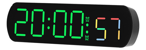 Reloj Electrónico De Escritorio, Reloj Negro Y Verde