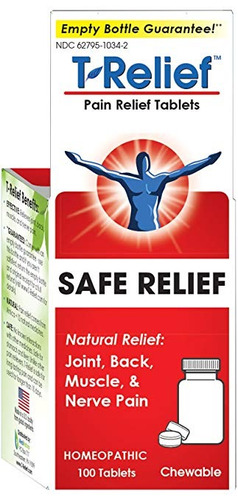 T-relief Pain Relief Tablets Para Minor Dolor De Las Articul