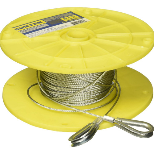 Carrete Cable Acero 7 X 7 1/8'' X 76m Surtek Ca114