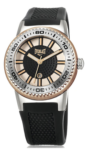 Relógio Feminino Everlast Preto A Prova D'água 100 M C