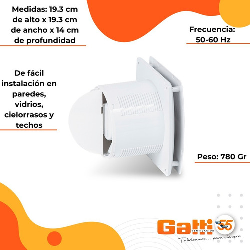 Extractor De Aire Baño/cocina 6 (15 Cm) Con Persiana