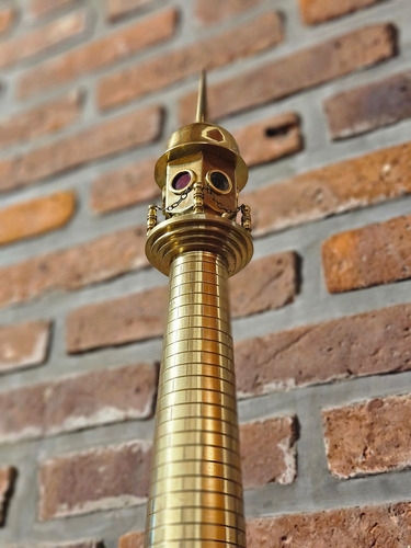 Faro De Bronce Antiguo Original Pulido Funciona Marino
