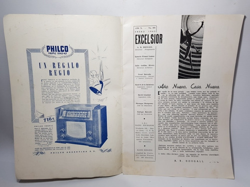 Imagen 3 de 8 de Antigua Revista Radio Excelsior Rosario 1943 Mag 56904