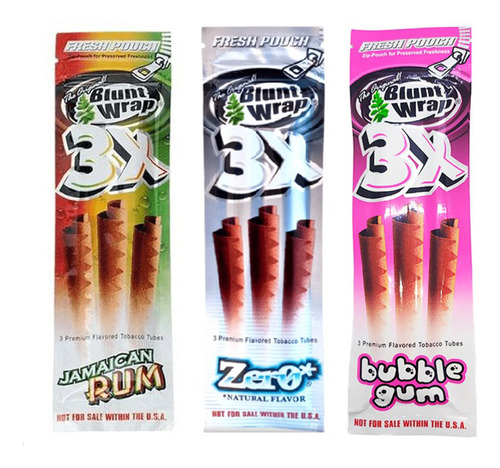 Combo Seda Blunt Wrap X 3 Unidades 3 Paquetes Promo