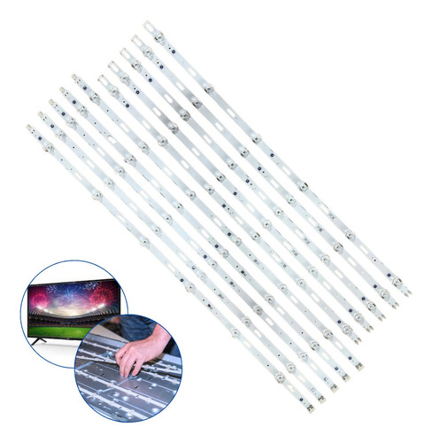 Kit 12 Barras De Led Un50ku6000 Un50mu6100g Un50mu6100