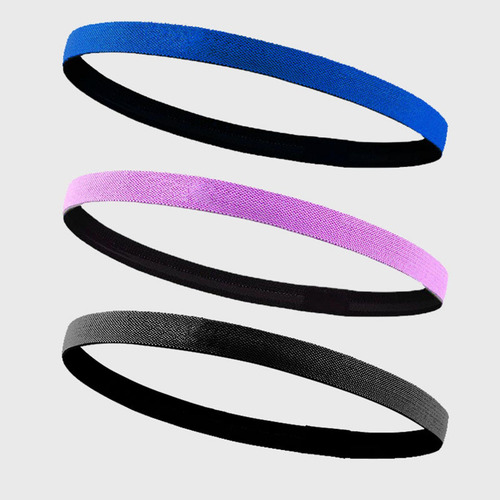 2 X 3 Diademas Deportivas Elásticas Antideslizantes Para
