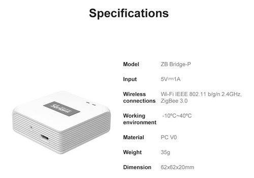 Imagen 5 de 10 de Sonoff Zb Bridge Pro - Hub Zigbee P/alarma Domiciliaria