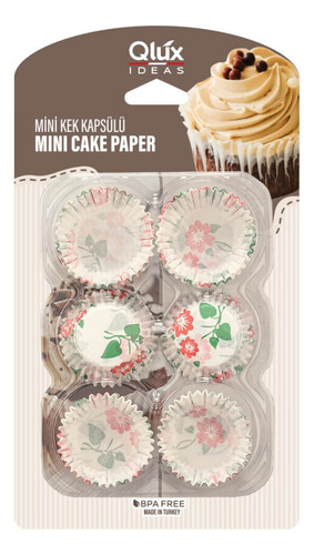 Molde De Papel Decorado Para Mini Muffins, Qlux Ideas
