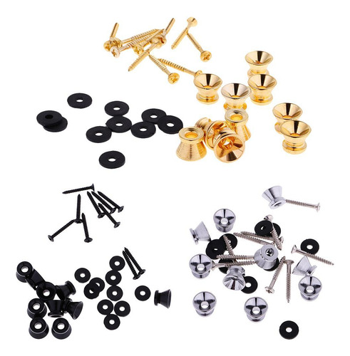 10x Strap Pin Para Guitarra / Ukelele / Bajo Accs Con